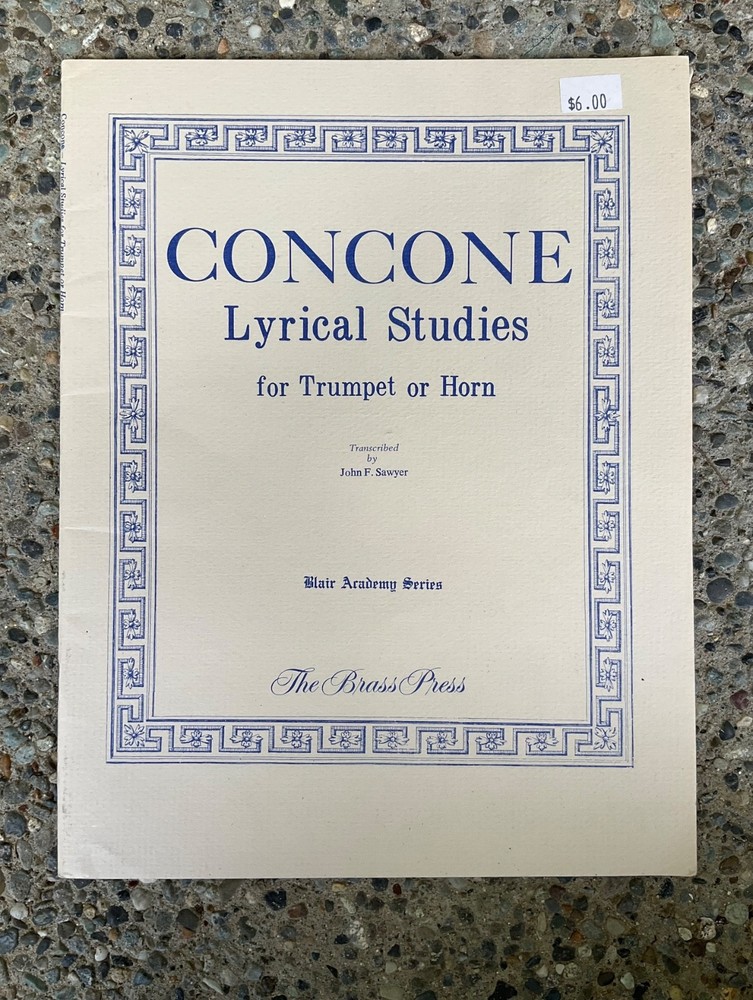 Vintage Original Concone Lyrical Studies for TRUMPET or Brass Horn