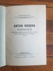PHILHARMONIA Pocket Scores WEBERN Symphonie Op. 21 No. 368 Austria