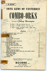 Group of 7 Combo-Ork music books from 1950&rsquo;s