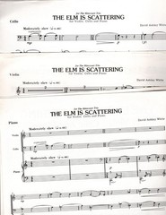 David Ashley White – The Elm Is Scattering for Violin, Cello and Piano