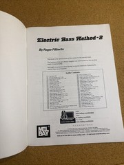Electric Bass Method Volume 2 by roger-filiberto With Online Access Very Good