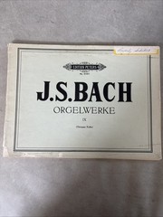 J.S. BACH Orgelwerke IX Edition Peters #2067 Hermann Keller Vintage organ music