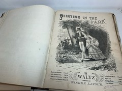 Antique Victorian Leather Bound Sheet Music Book Carrie L. Colton Many Songs