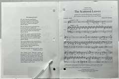 The Scattered Leaves Stanley Hoffman Unison Chorus Solo Voice Piano Sheet Music