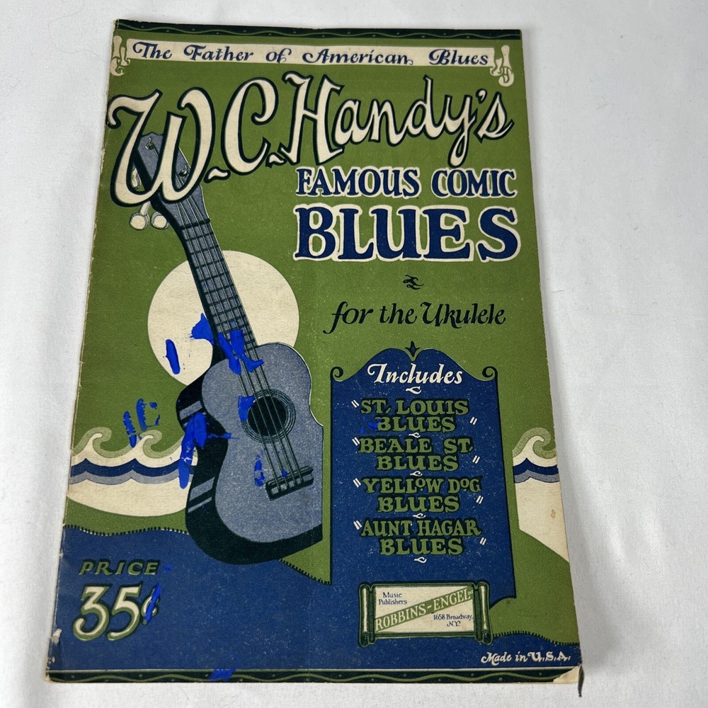Vintage 1920 Wc Handys Famous Comic Blues For Ukulele