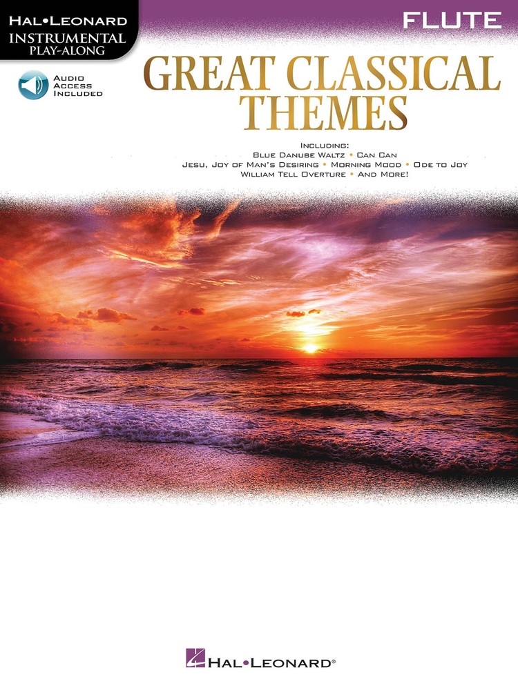 Great Classical Themes for Flute Solo Sheet Music Play-Along Book Online Audio