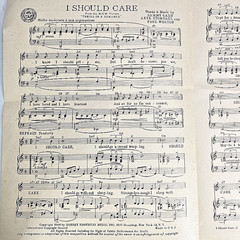 I Should Care Sheet Music Lyrics Chords 1944 Sammy Cahn Thrill Of A Romance Vtg