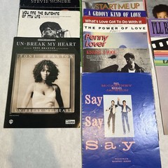 Big Lot Of Sheet Music Piano Vocal Guitar Popular Artist Jackson Wonder Elton