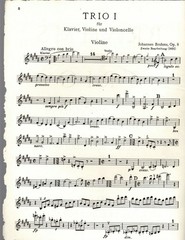 Johannes Brahms – Piano Trio in B major. Op. 8, or Piano, Violin and Cello