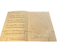 Christmas Kiddies Holiday Songs VTG Sheet Music 1937 And Coloring Book Remick