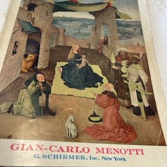 Amahl and the Night Visitors Menotti Schirmer Vocal Score Sheet Music 1952