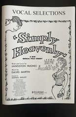 SIMPLY HEAVENLY Vocal Selections 1957 Broadway Sheet Music Langston Hughes RARE!
