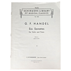 GF Handel Six Sonatas For Violin Piano Sheet Music Keyboard Score Songs 1935 Vtg
