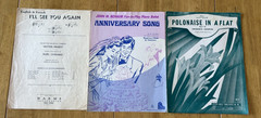 Mixed Lot of 47 Vintage 1940&rsquo;s Piano Vocal Sheet Music. Folk, Pop, Etc.