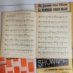 Hammond Organ Sheet Music Books Vtg 50s Lot of 6 USA Hymns Showtime