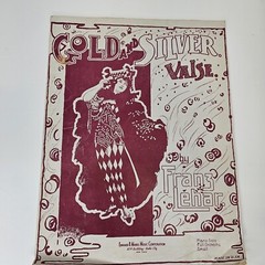 vintage sheet music « GOLD and SILVER VALSE » by FRANZ LEHAR 1932