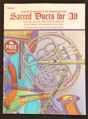 Sacred Duets for All Violin Sheet Music William Ryden Ensemble Book