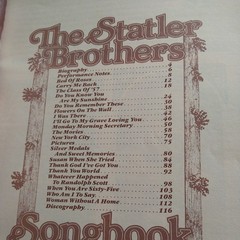 (115 Pages Of Sheet Music) 1978 The Statler Brothers Songbook Milton Oku