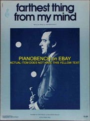 RAY PRICE Sheet Music FARTHEST THING FROM MY MIND Jim Weatherly 1975