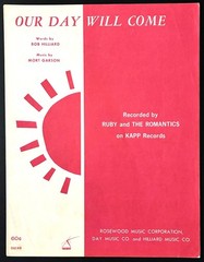 1963 RUBY & THE ROMANTICS « OUR DAY WILL COME » SHEET MUSIC – POP ROCK ERA GROUP