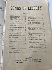 Songs Of Liberty 1943 Songbook Robbin’s Music Corp USA Americana