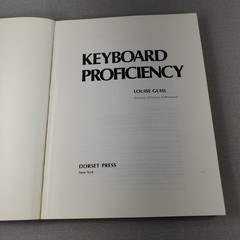 Keyboard Proficiency Louise Guhl Dorset Press 1979 Instruction Book