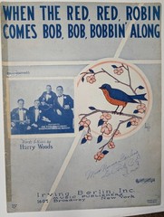 1926 When The Red Red Robin Harry Woods Sheet Music La Porte City Norma Garling