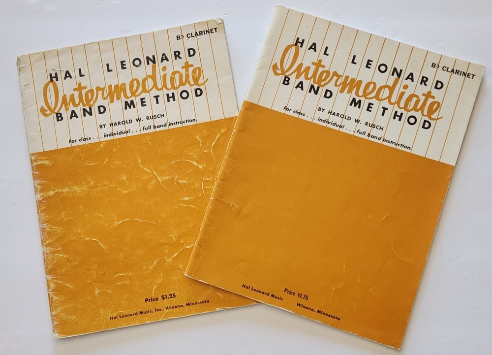 set Of 2! Vintage Hal Leonard Intermediate Band Method Bb Clarinet Books