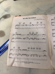 1985 We Are The World USA For Africa Original Sheet Music Michael Jackson Richie