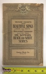 Witmark Black & White Series Thematic Excerpts Samples 1918 Antique Sheet Music