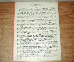 W.A. MOZART QUARTETTE FOR PIANO/VIOLIN GERMAN SHEET MUSIC BOOK EDITION PETERS