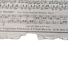 Antique 1901 Chariot Race or Ben Hur March Sheet Music E.T. Paull Lithograph