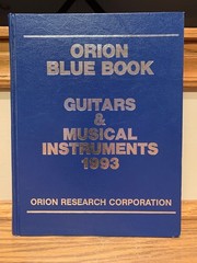 VINTAGE Orion Blue Book For Guitars & Musical Instruments 1993 Price Guide