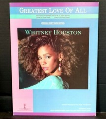 Greatest Love Of All Sheet Music Cover Art Whitney Houston Piano Guitar F1X