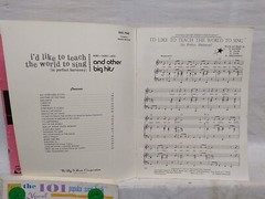 1970&rsquo;s Sheet Music lot of 4 complete song books I&rsquo;d Like Teach the World to Sing