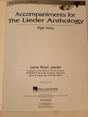 Accompaniments for The Lieder Anthology-High Voice 2 CD&rsquo;s-The Vocal Library