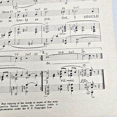 I Should Care Sheet Music Lyrics Chords 1944 Sammy Cahn Thrill Of A Romance Vtg