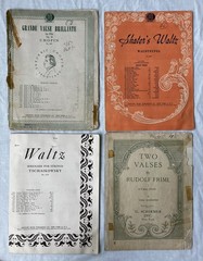 Lot of 41 Vintage/Antique Sheet Music for PIANO – WALTZES (1890s-1940s)