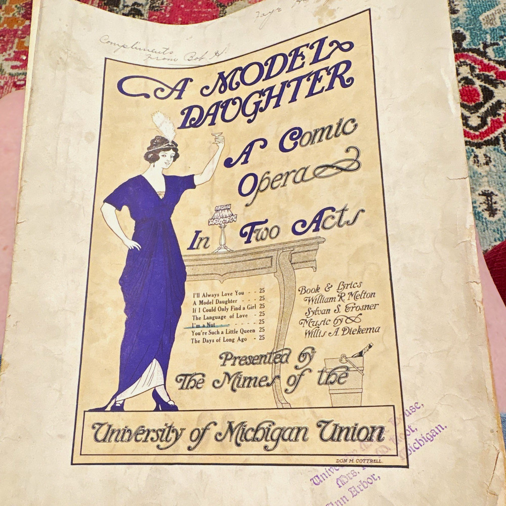 A Model Daughter Vocal Score Sheet Music Piano/Voice Solo Opera/Musicals MPN 25