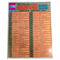 The Fabulous Golden 40 Song Book Piano Vocal Guitar Pop Music Photos Vintage