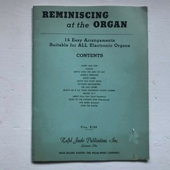 Reminiscing at the Organ 1957 Sheet Music Ralph Jusko VG
