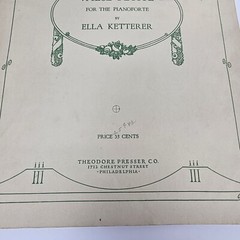 Vintage 1928 Valse Petite for the Pianoforte Sheet Music by Ella Ketterer