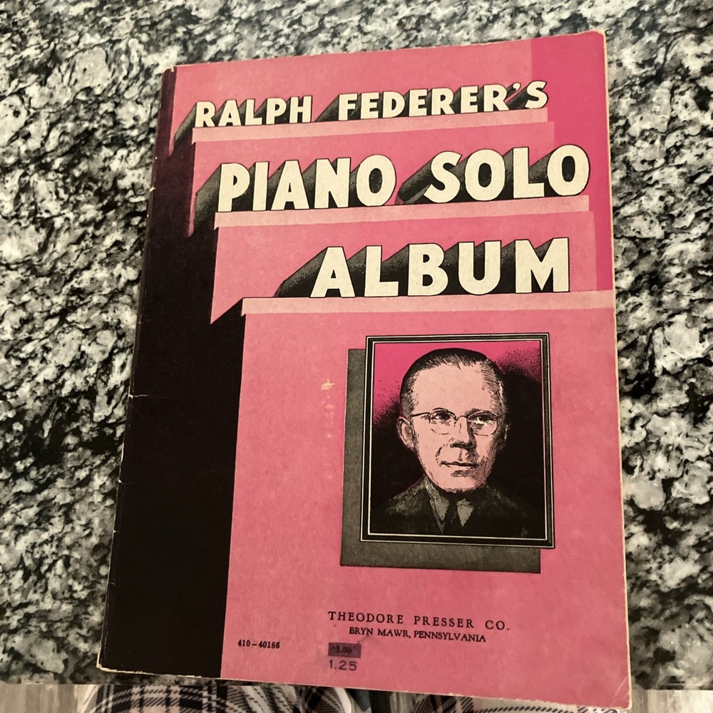 Ralph Federer&rsquo;s Piano Solo Album Vtg 1946 Sheet Music Book 12 Songs
