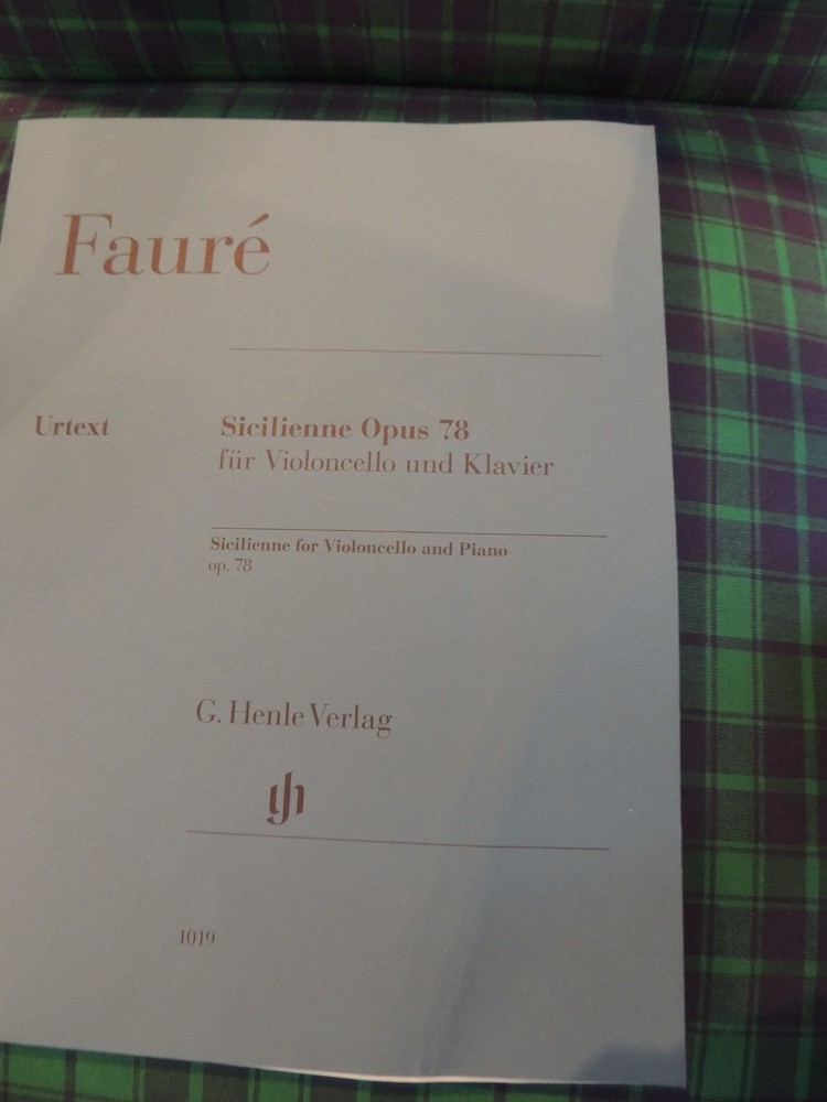 Faure Sicilienne For Violincello and Piano