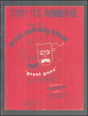GREAT GUNS 1939 Stop It&rsquo;s Wonderful U PENN MASK & WIG Vintage Sheet Music
