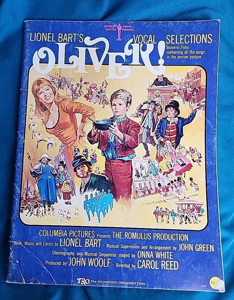 Lionel Bart&rsquo;s Oliver Vocal Selections Musical Sheet Music Book Souvenir Folio