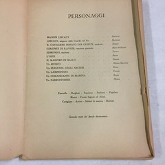 G Puccini Manon Lescaut Ricordi Printed in Italy Song Book 1893 Antique