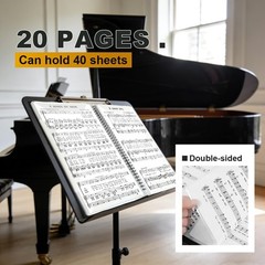 Sheet Music Folder, Sheet Music Page 8.5X 11 Inches, Sheet Music Holder Allow…