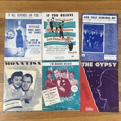 Lot of 57 Vintage Sheet Music 1940-70s Movie Themes Songs Broadway Lucille Ball