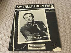SMF25 SHEET MUSIC – DICK JAMES : MY TRULY, TRULY FAIR